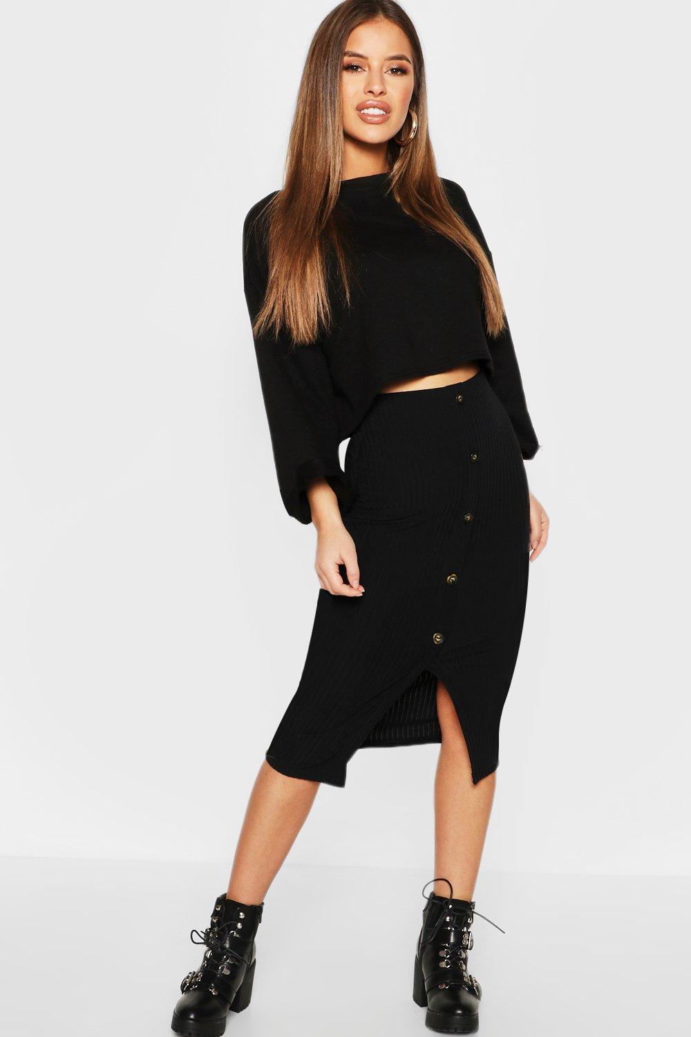 boohoo petite midi skirt