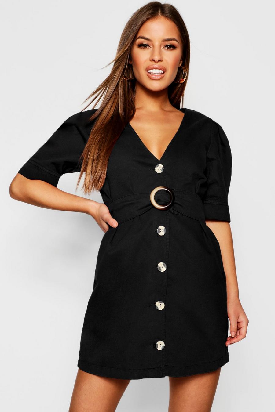 Petite Button Front Bodycon Dress image number 1