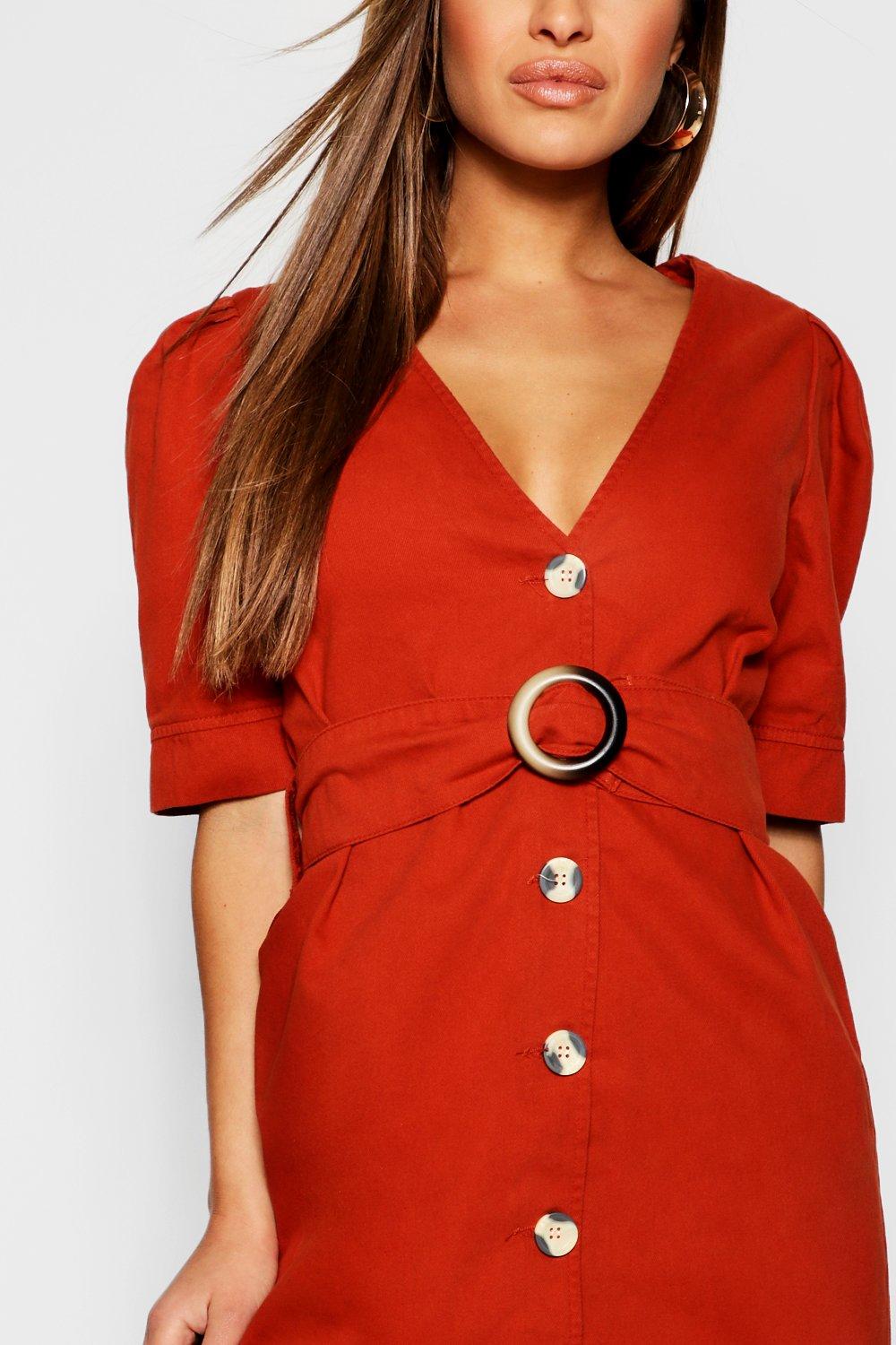 petite button down dress