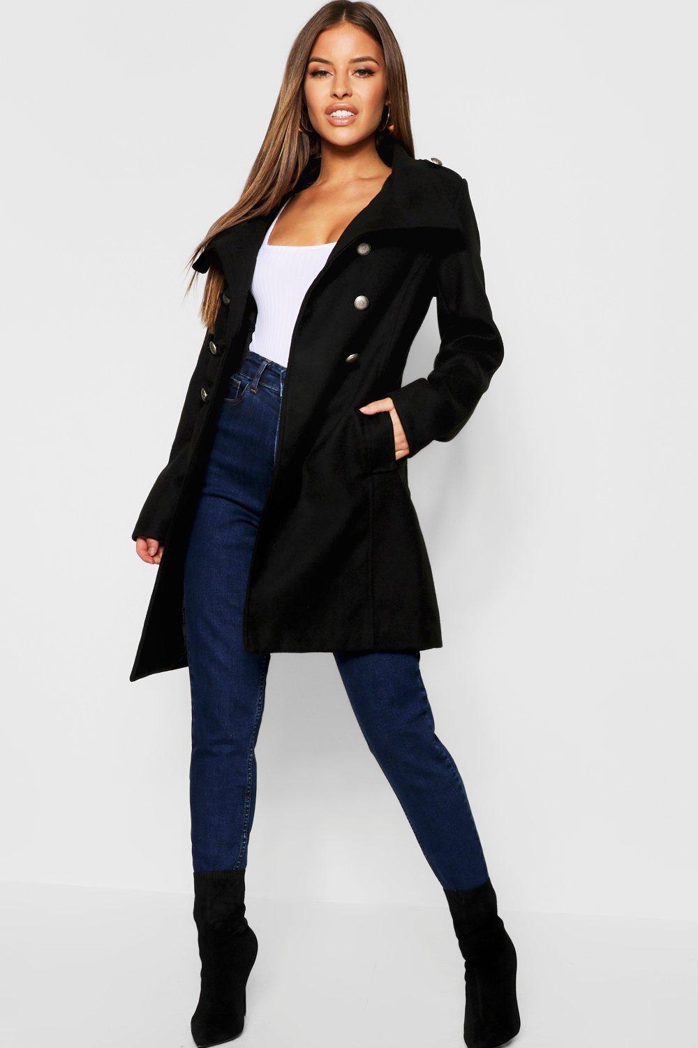 black coat women petite