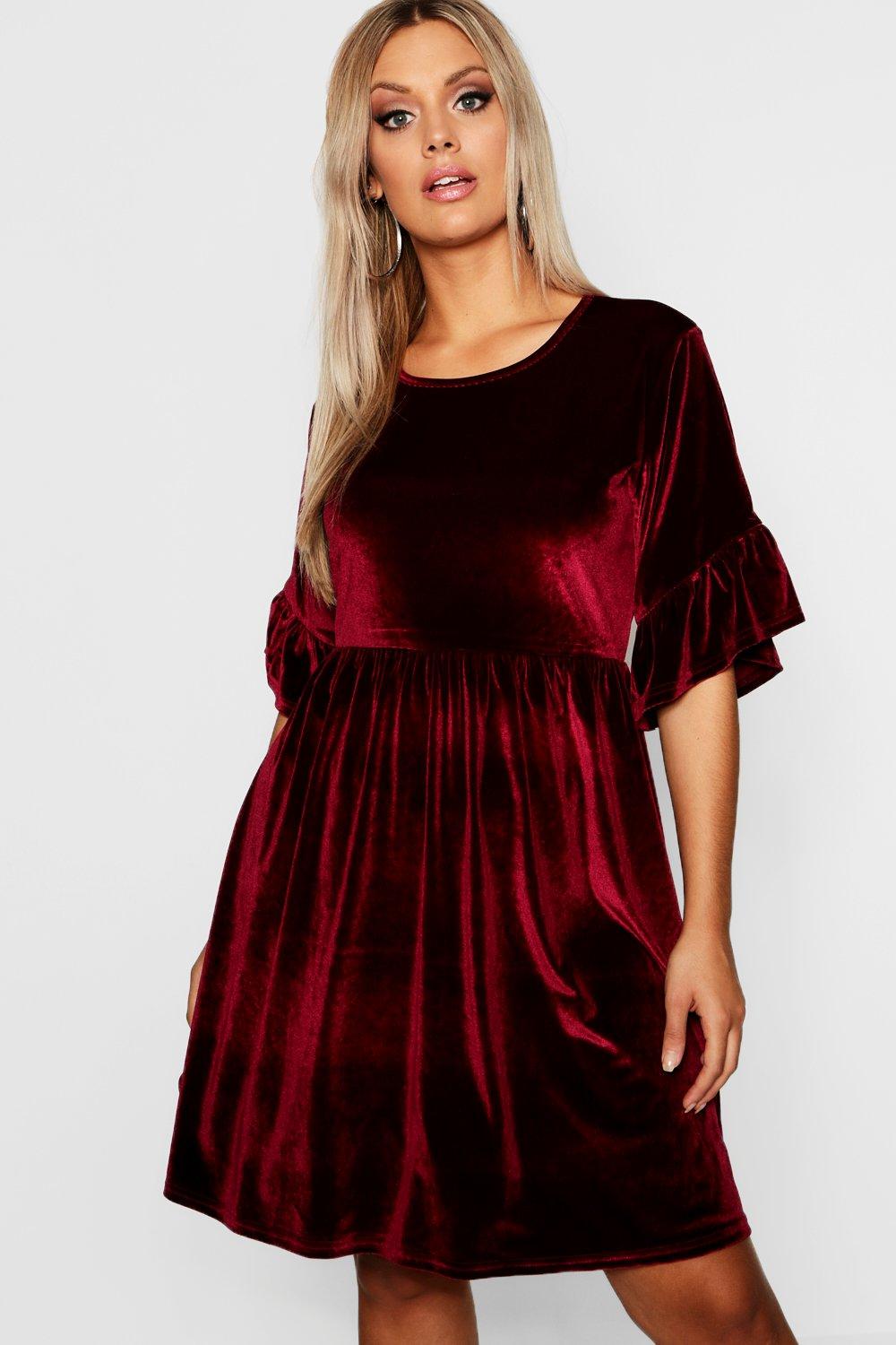 velvet smock dress