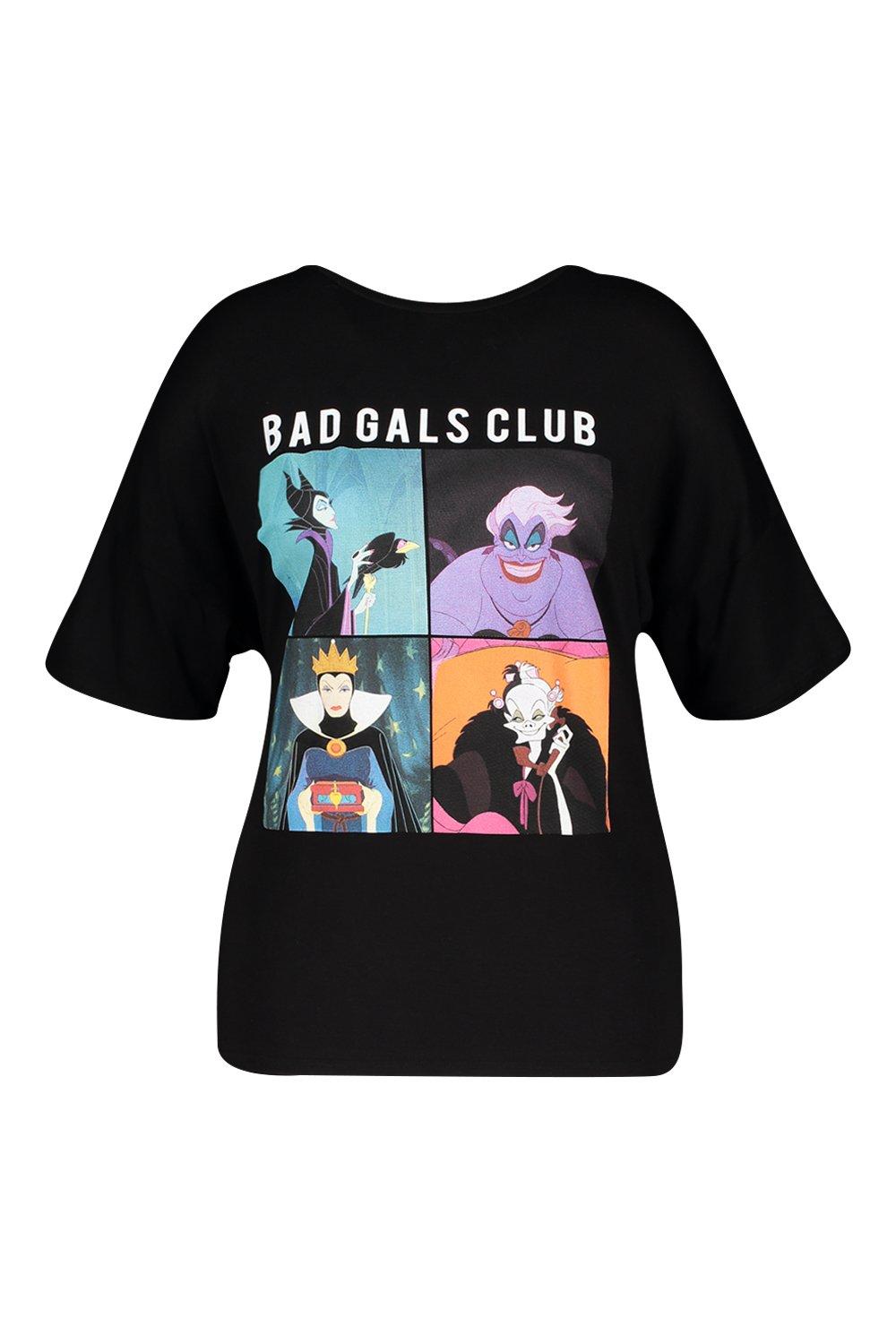 Women's Black Plus Disney 'Bad Gals Club' T Shirt