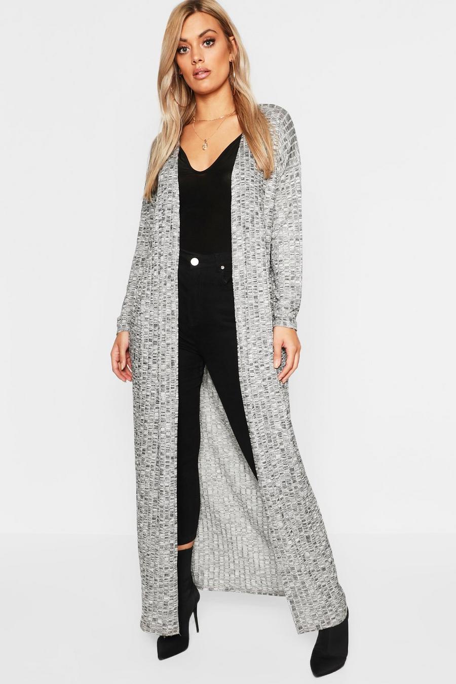 Plus weich gerippter Maxi Cardigan image number 1