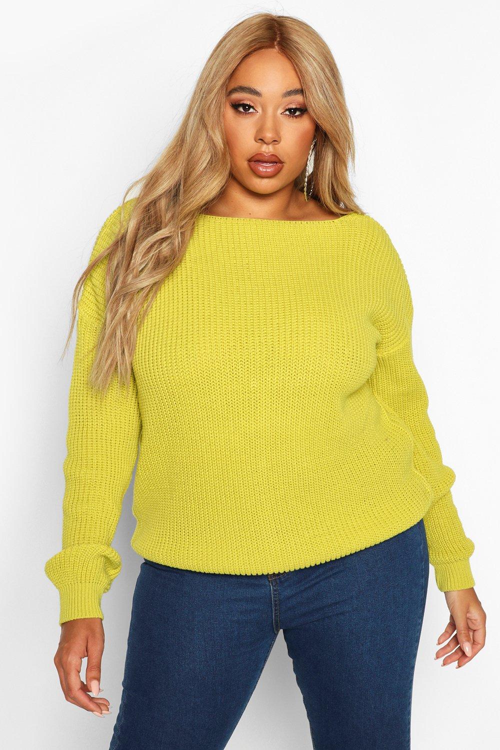 Plus size mustard jumper best sale