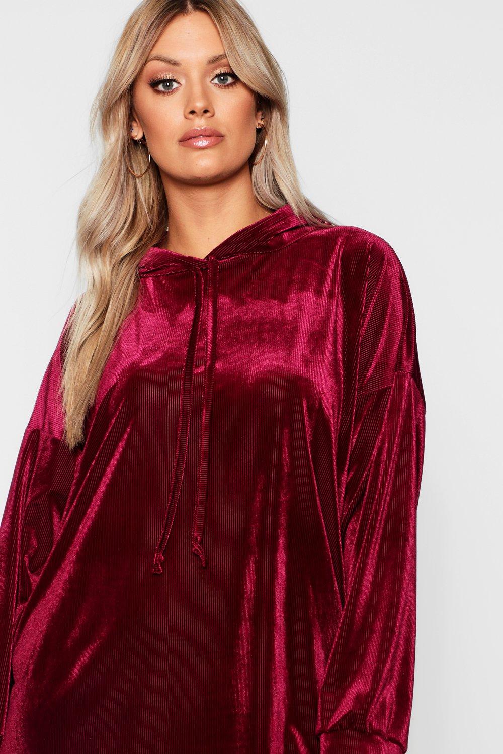 Velvet hotsell hooded dress