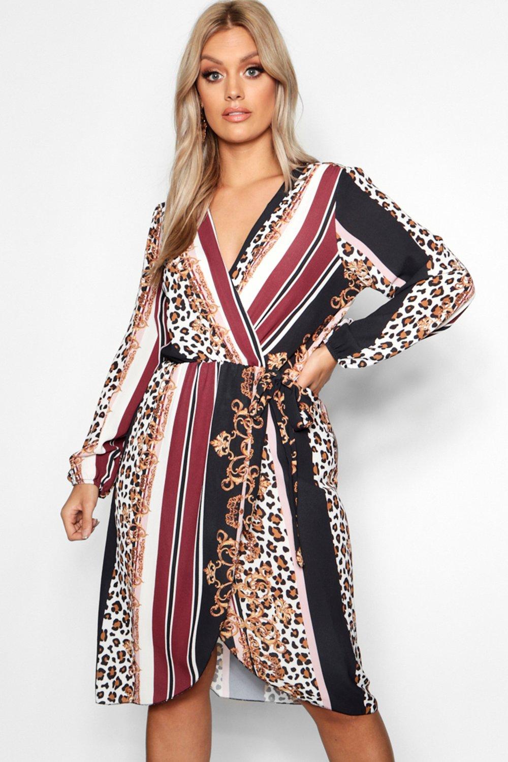 boohoo maroon dress
