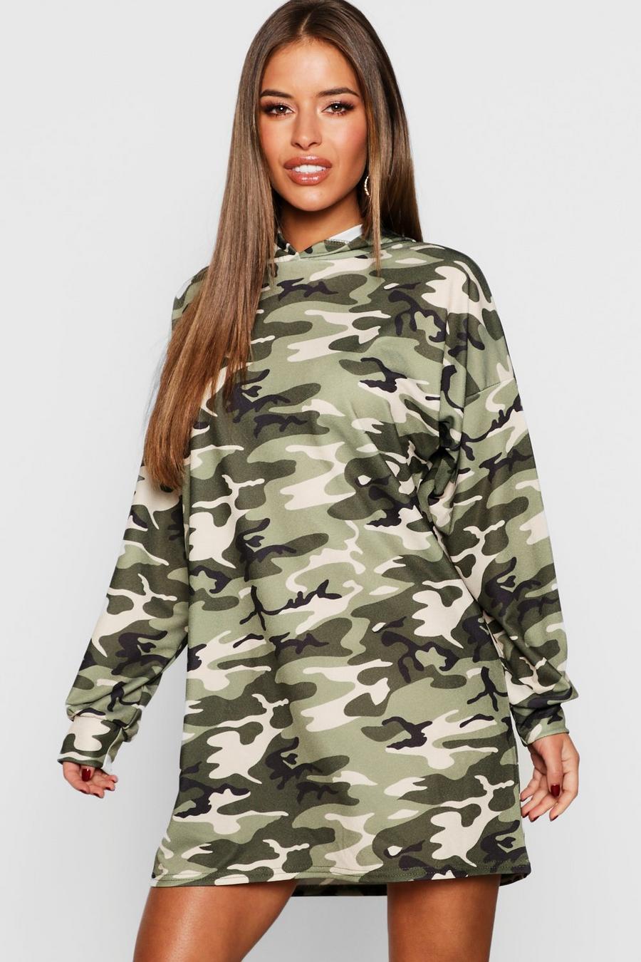 Petite Camo Hooded Dress image number 1