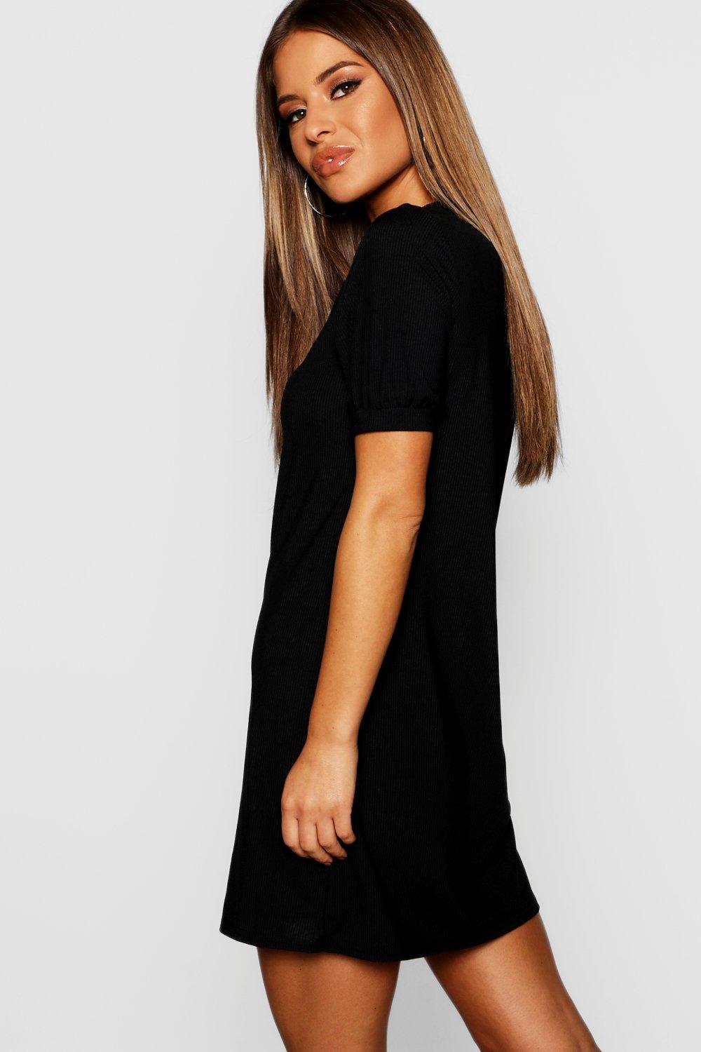 Zip front hot sale t shirt dress