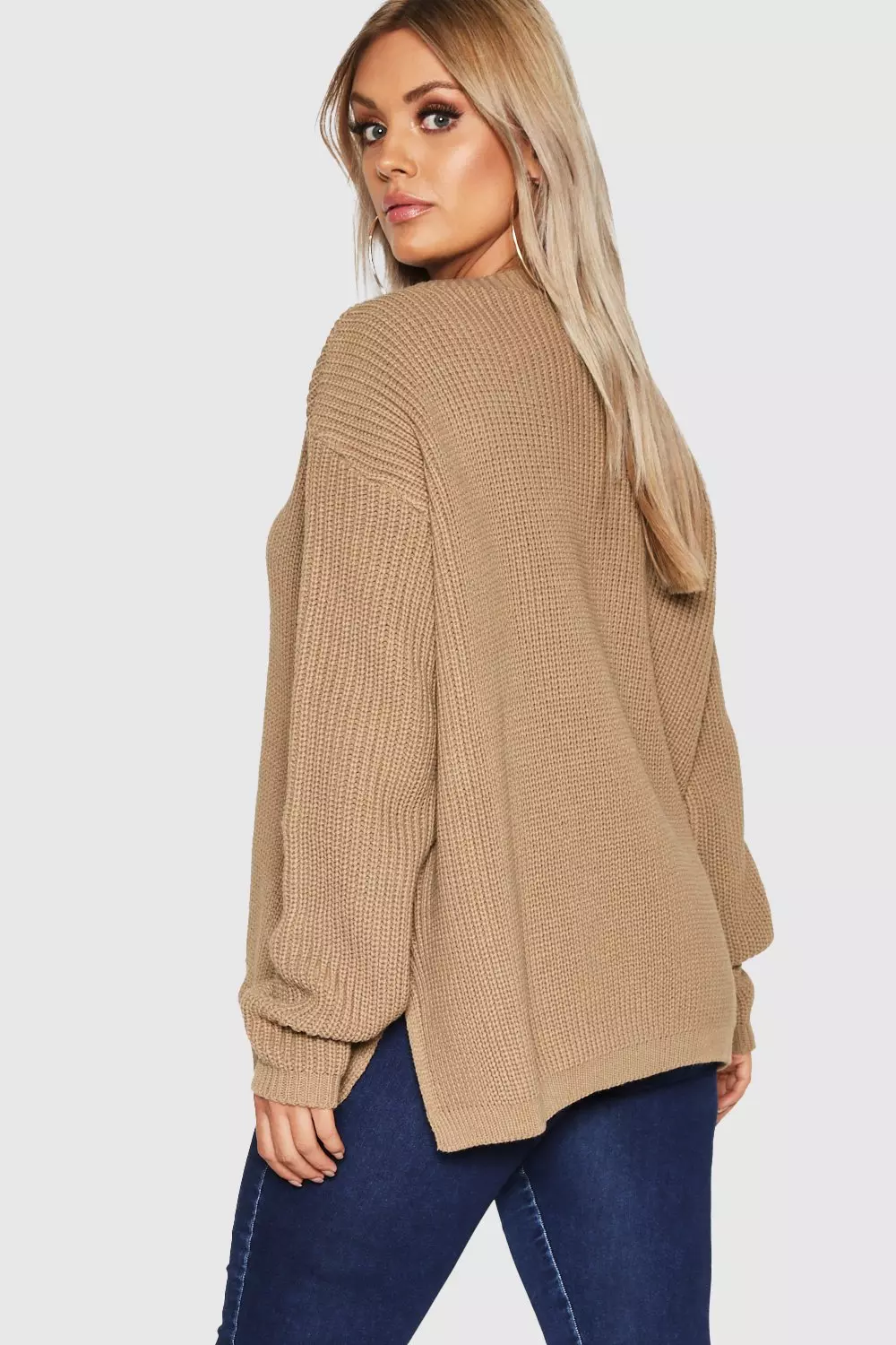 Black Plus Choker Side Split Jumper alternative image
