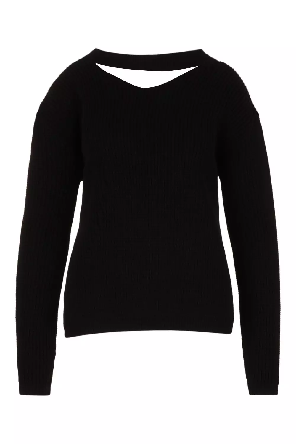 Black Plus Choker Side Split Jumper alternative image
