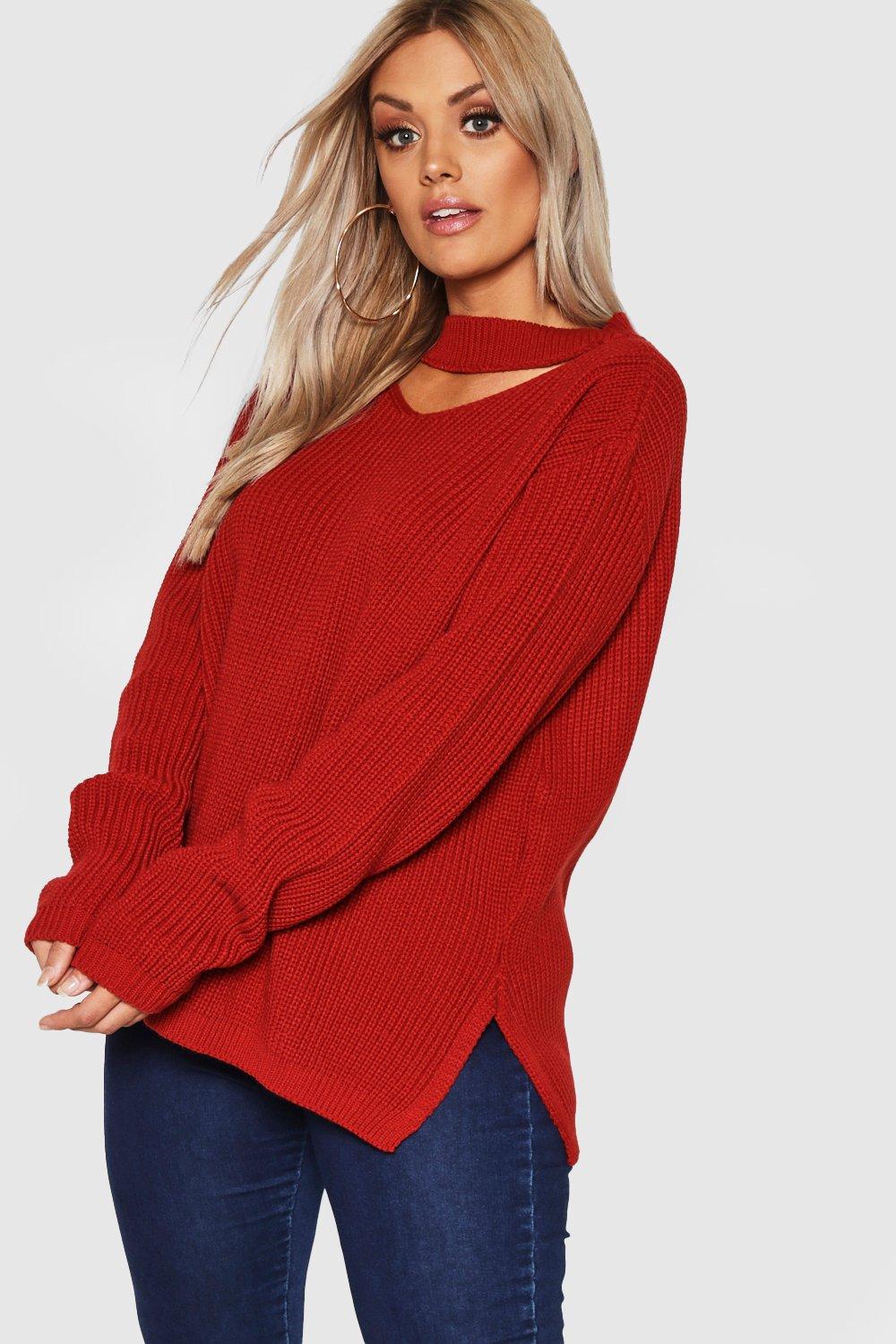 boohoo plus size jumpers