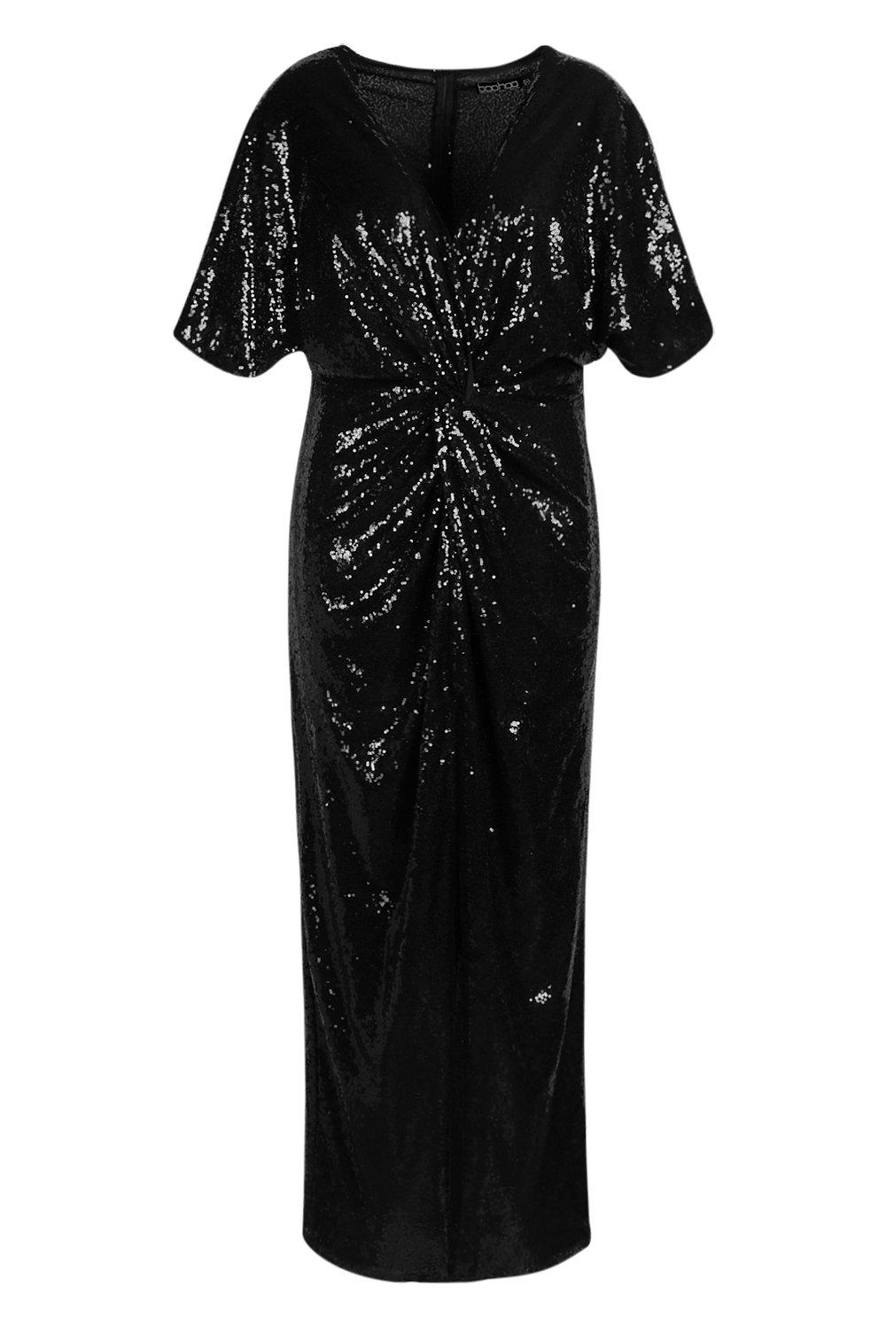 Gemma Collins Kimono Twist Sequin Maxi Dress