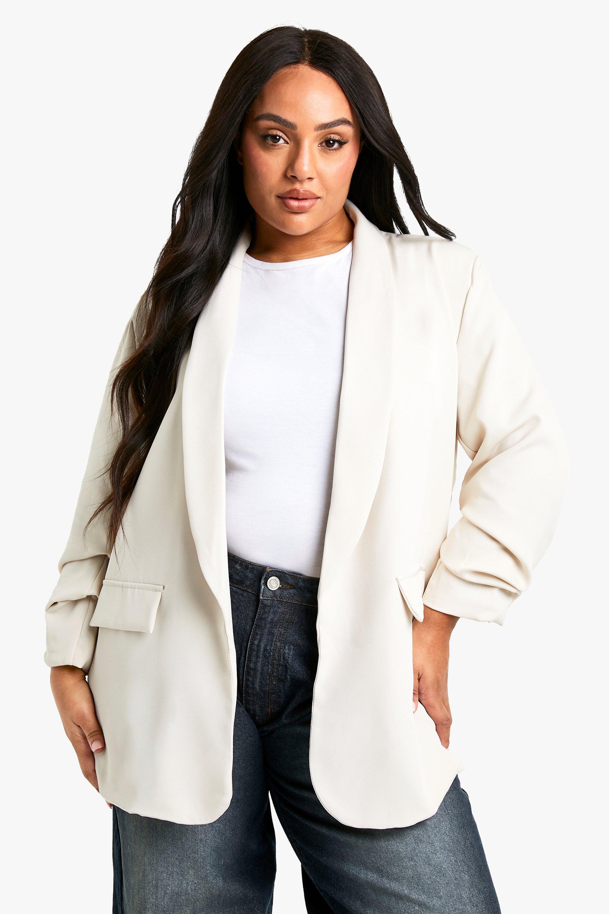 boohoo plus blazer