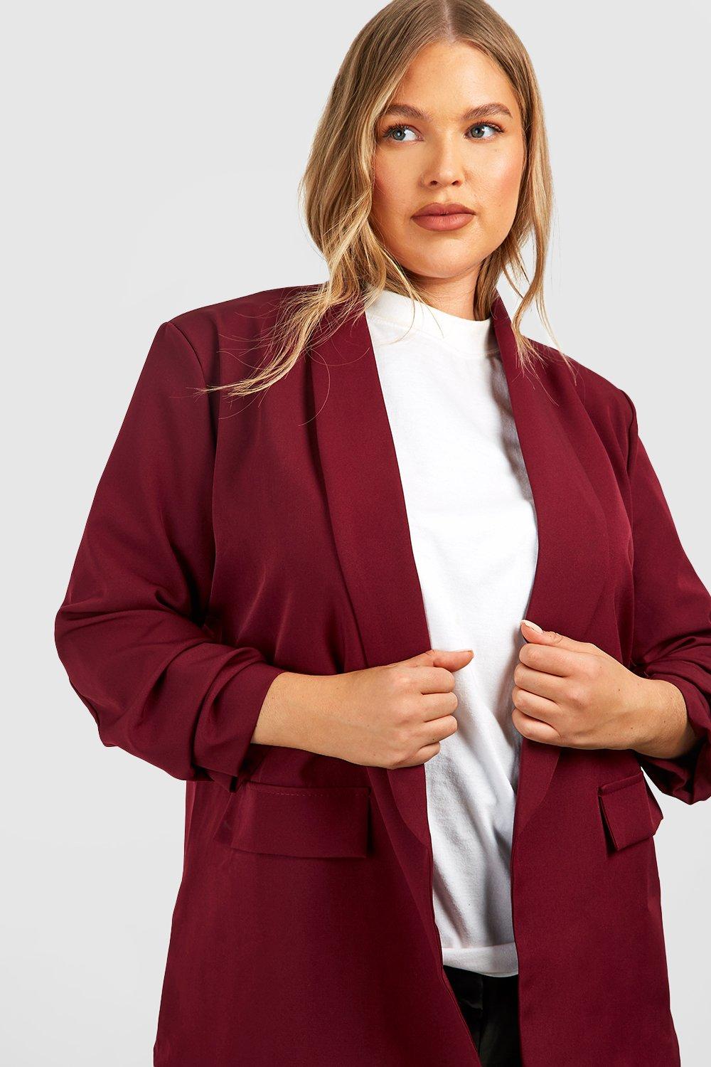 Boohoo plus store size blazers