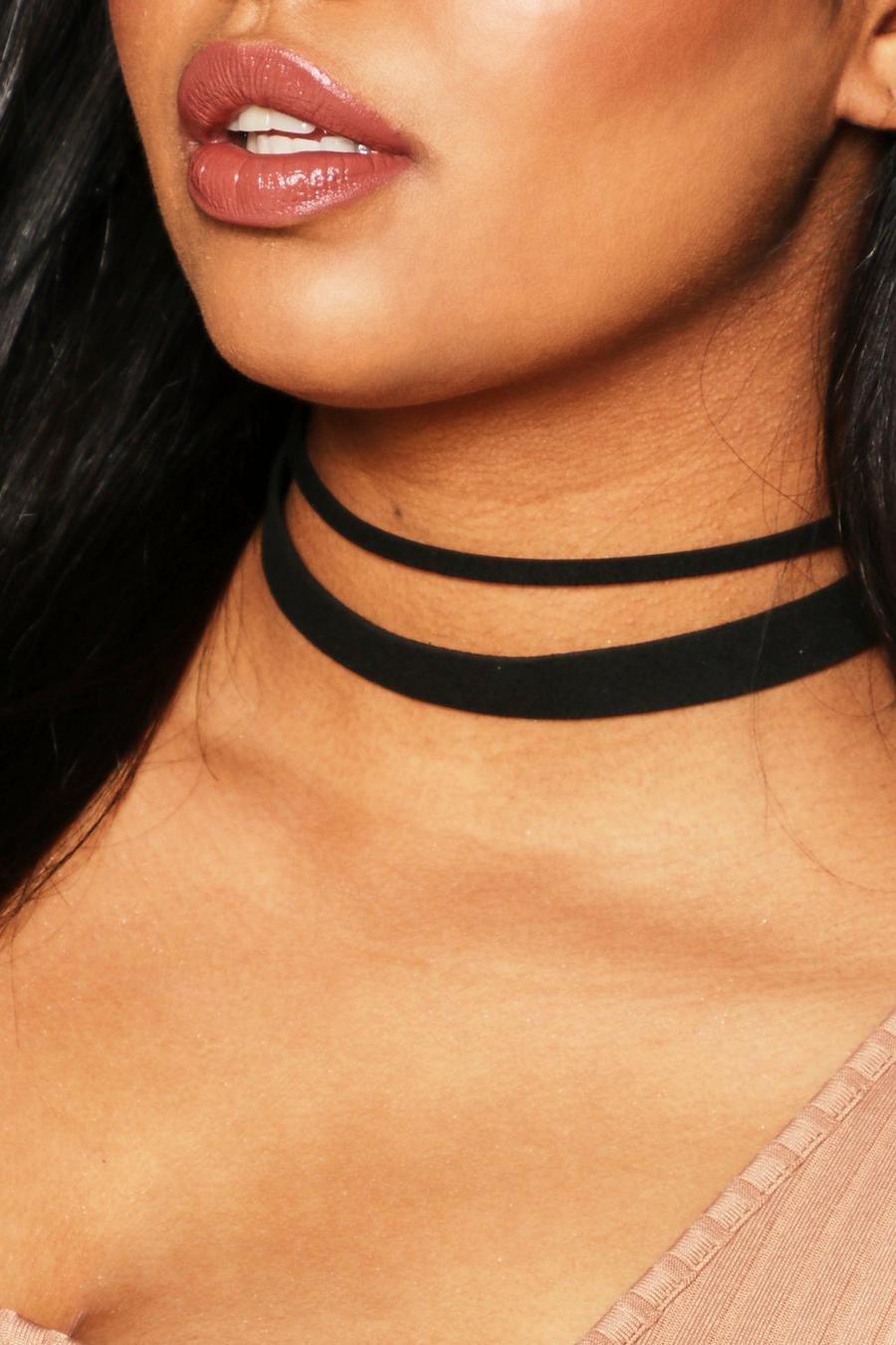 Plus Small & Large PU Choker 2 Pack image number 1