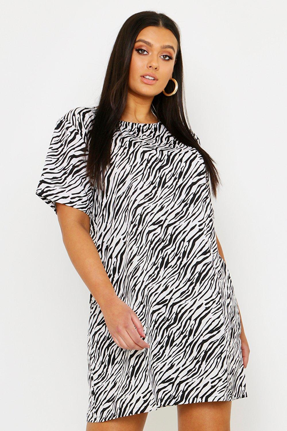 Zebra print cheap shift dress