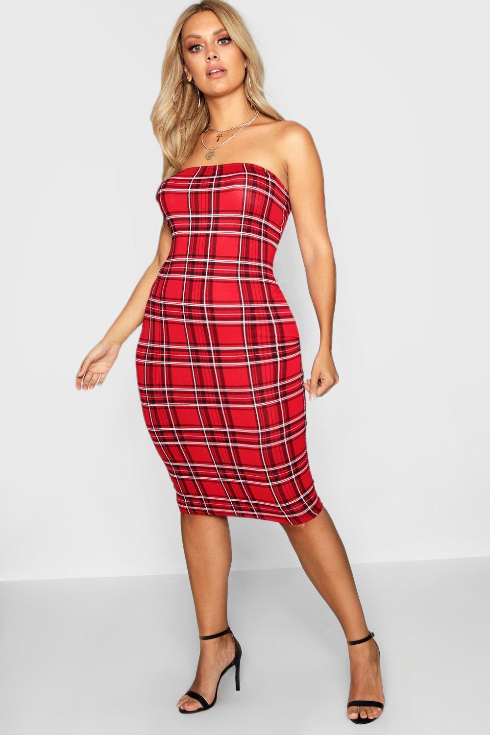 tartan midi dress uk