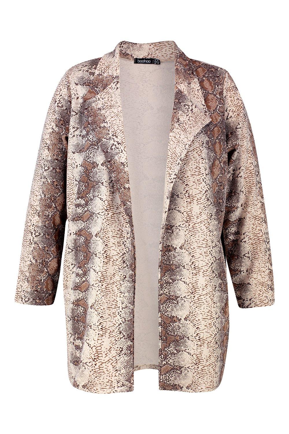 Plus size snake print jacket best sale