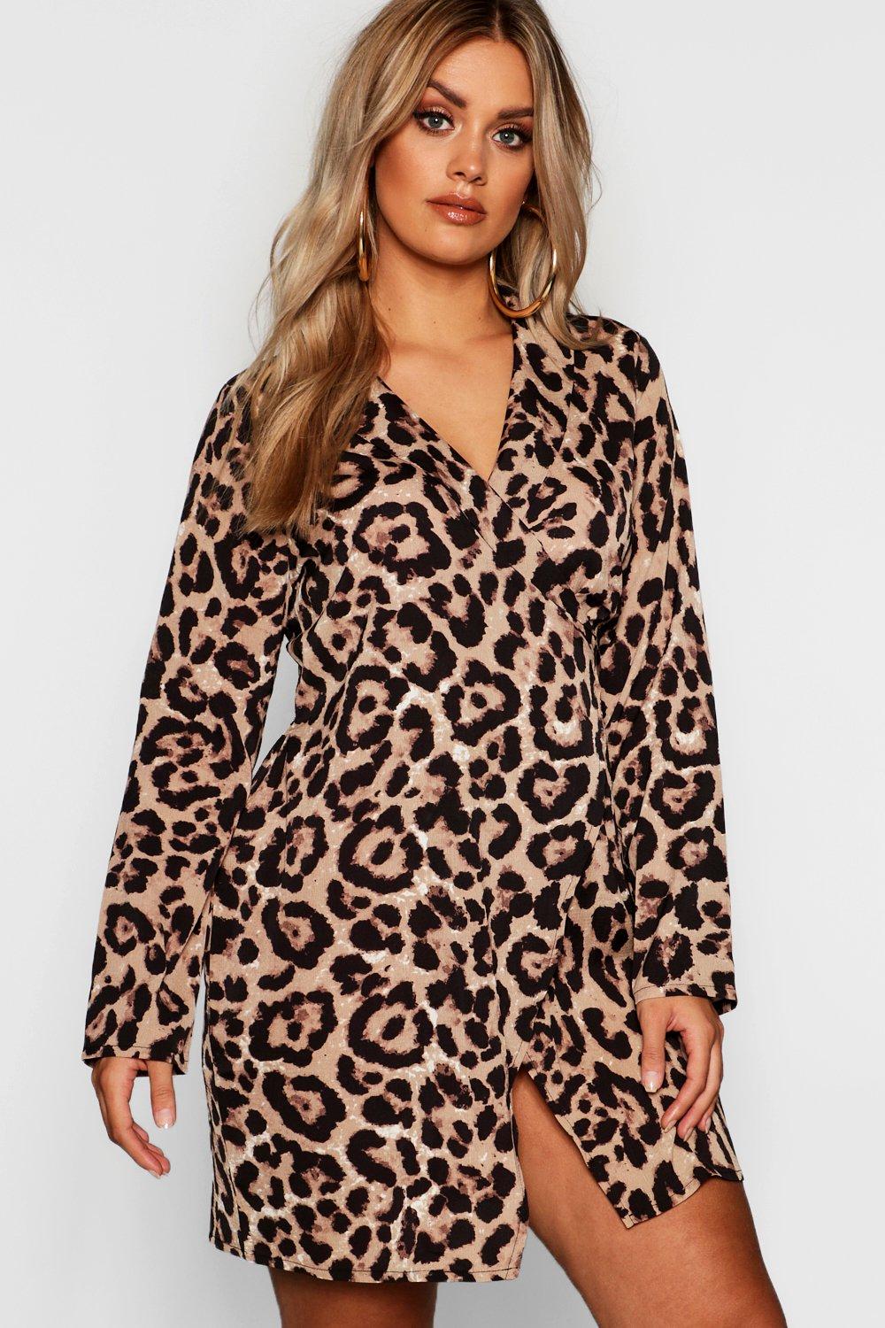 Boohoo платье леопардовый принт