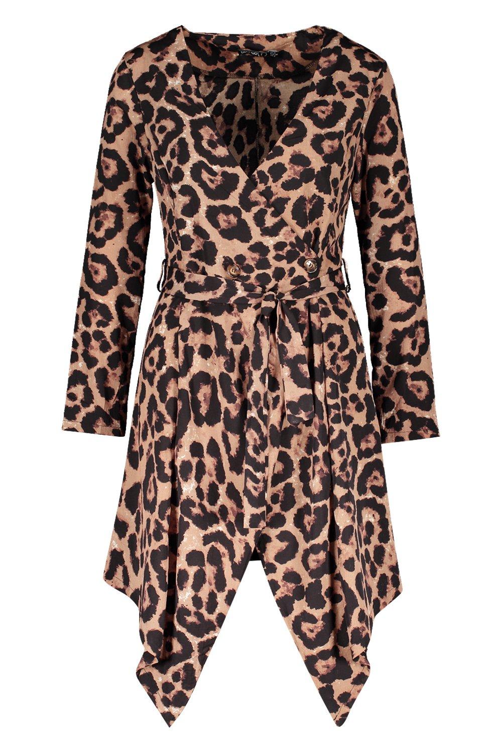 boohoo animal print wrap dress