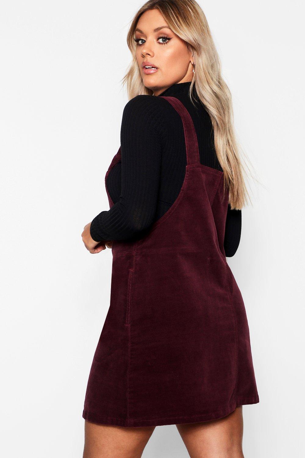 New look 2025 burgundy cord pinafore