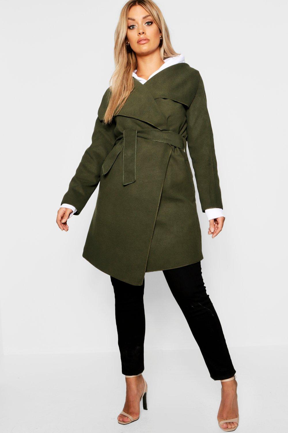 wrap front coat