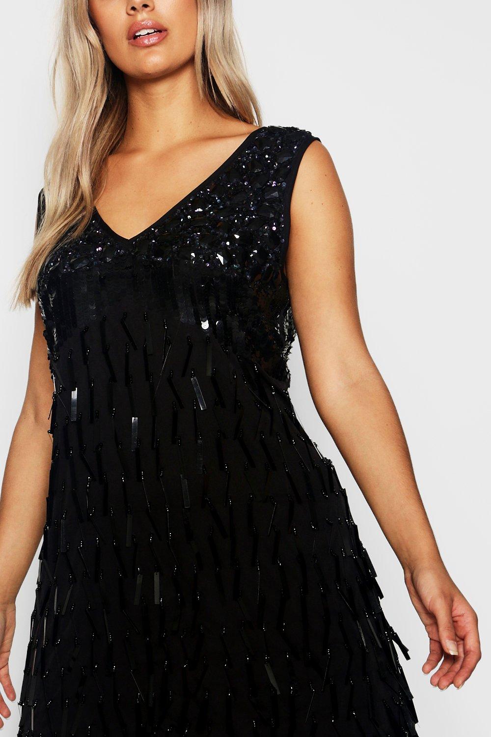 Boohoo beaded outlet dress