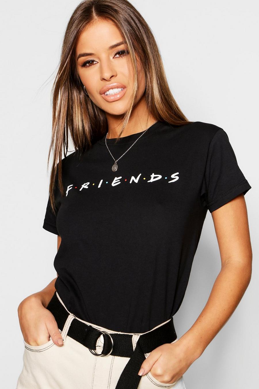 Black Petite -  "Friends" Licensierad t-shirt med Vänner-motiv image number 1