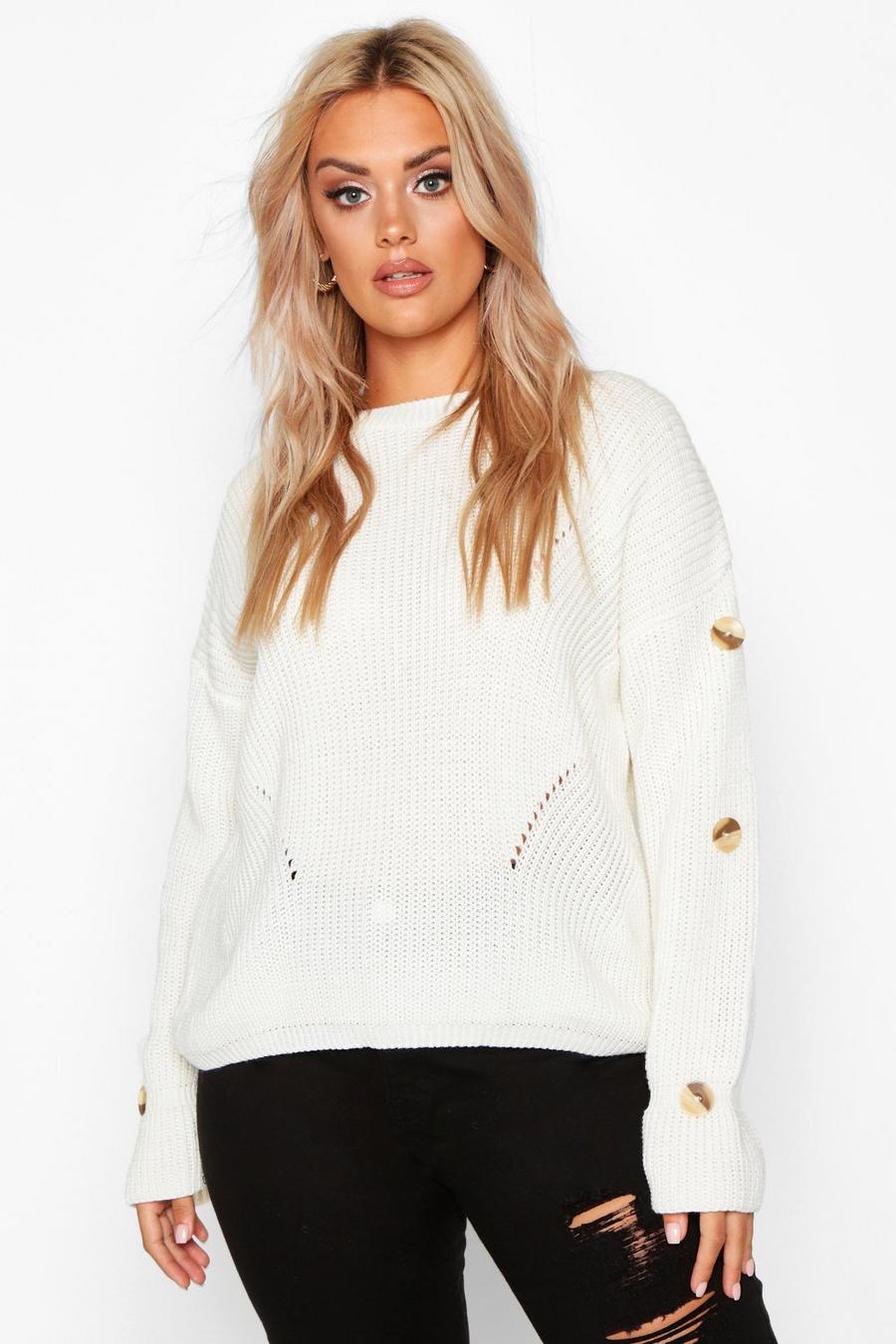 Plus Horn Button Slouchy Jumper image number 1