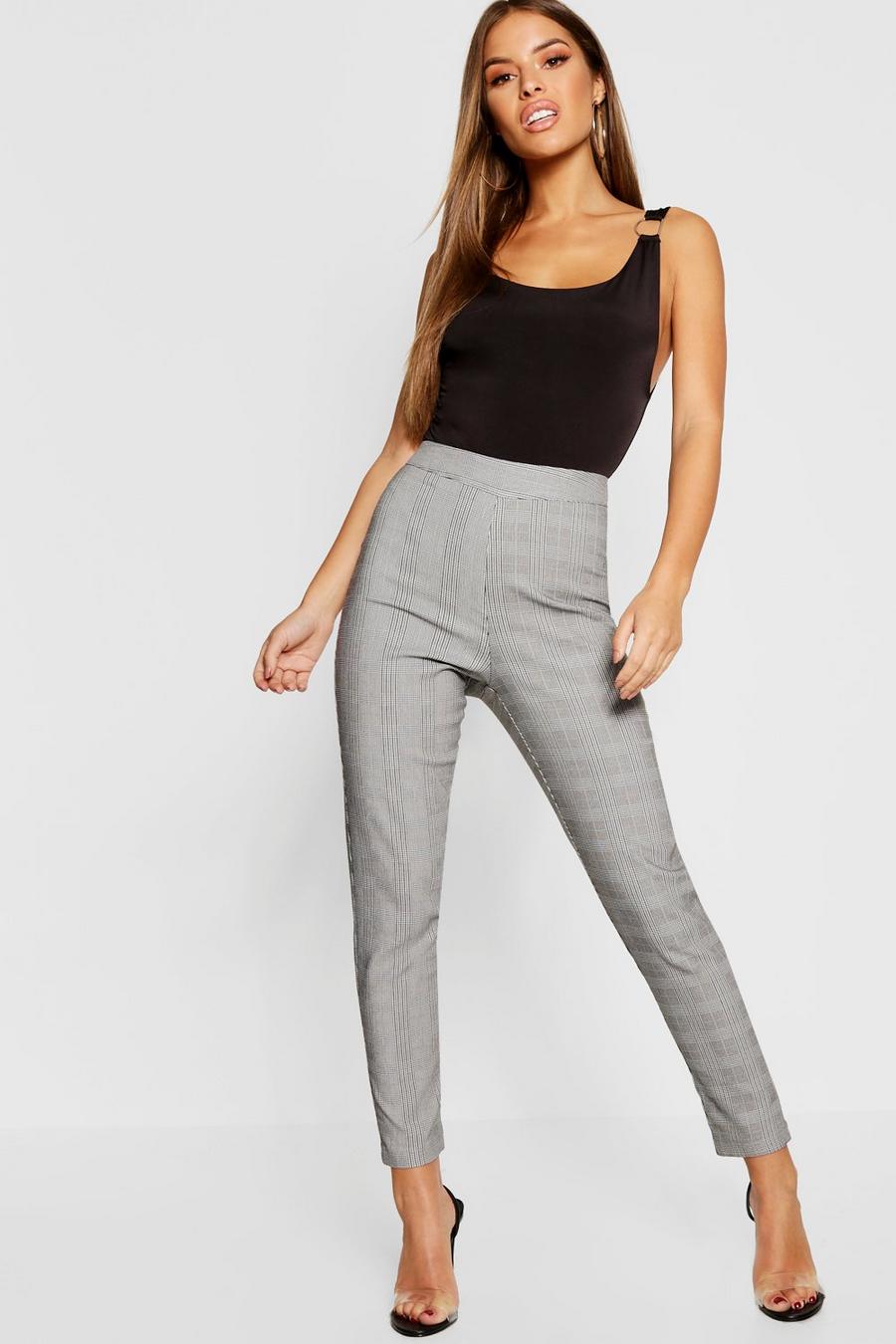 Petite Check High Waist Skinny Trouser image number 1