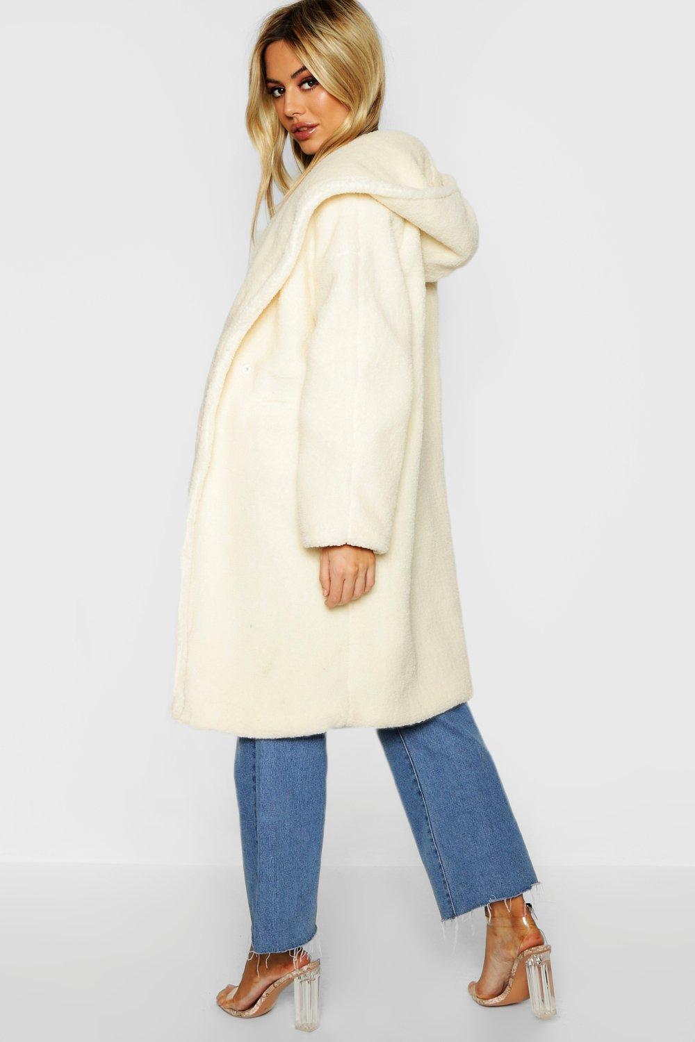 manteau teddy oversize