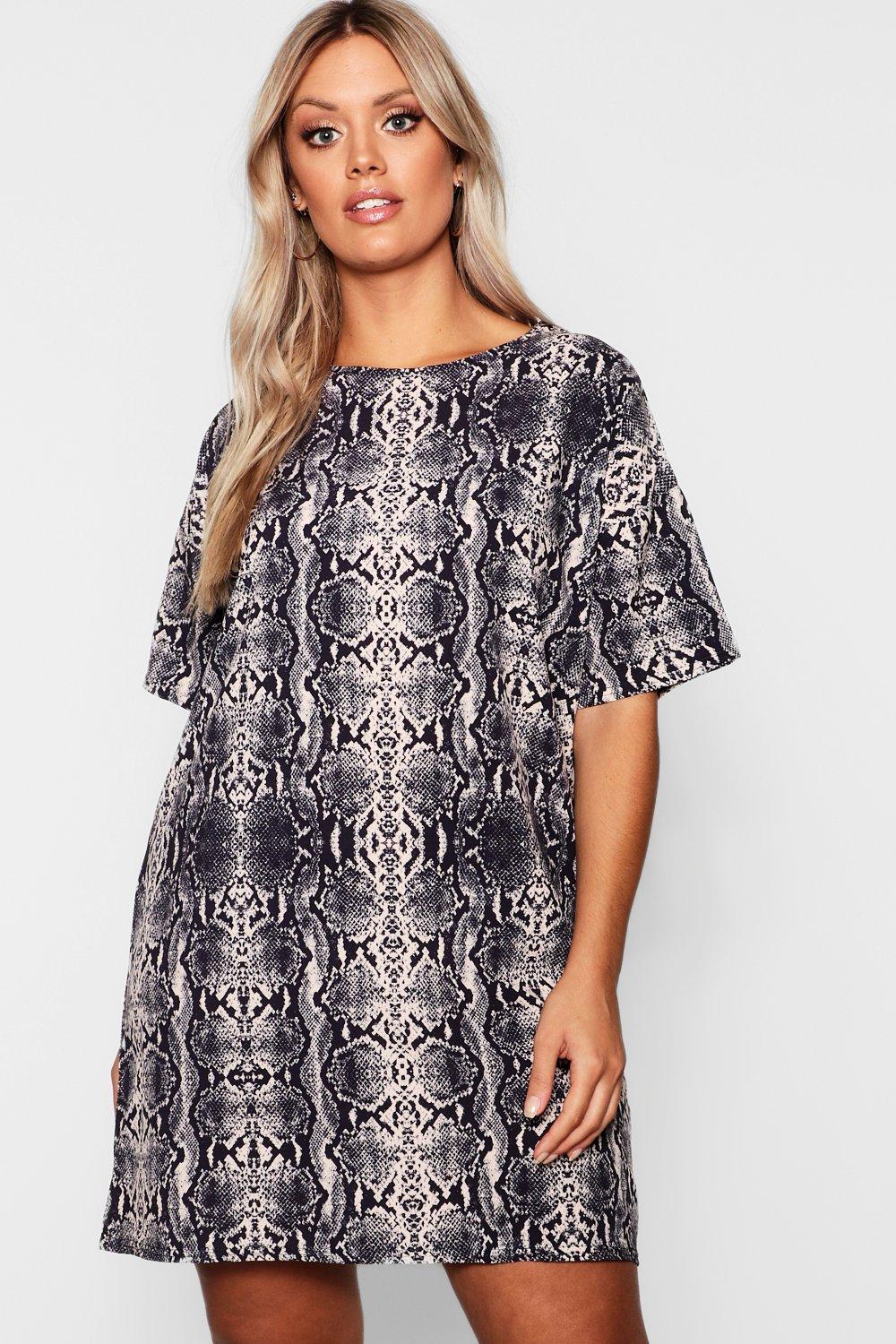 snake print shirt dress boohoo