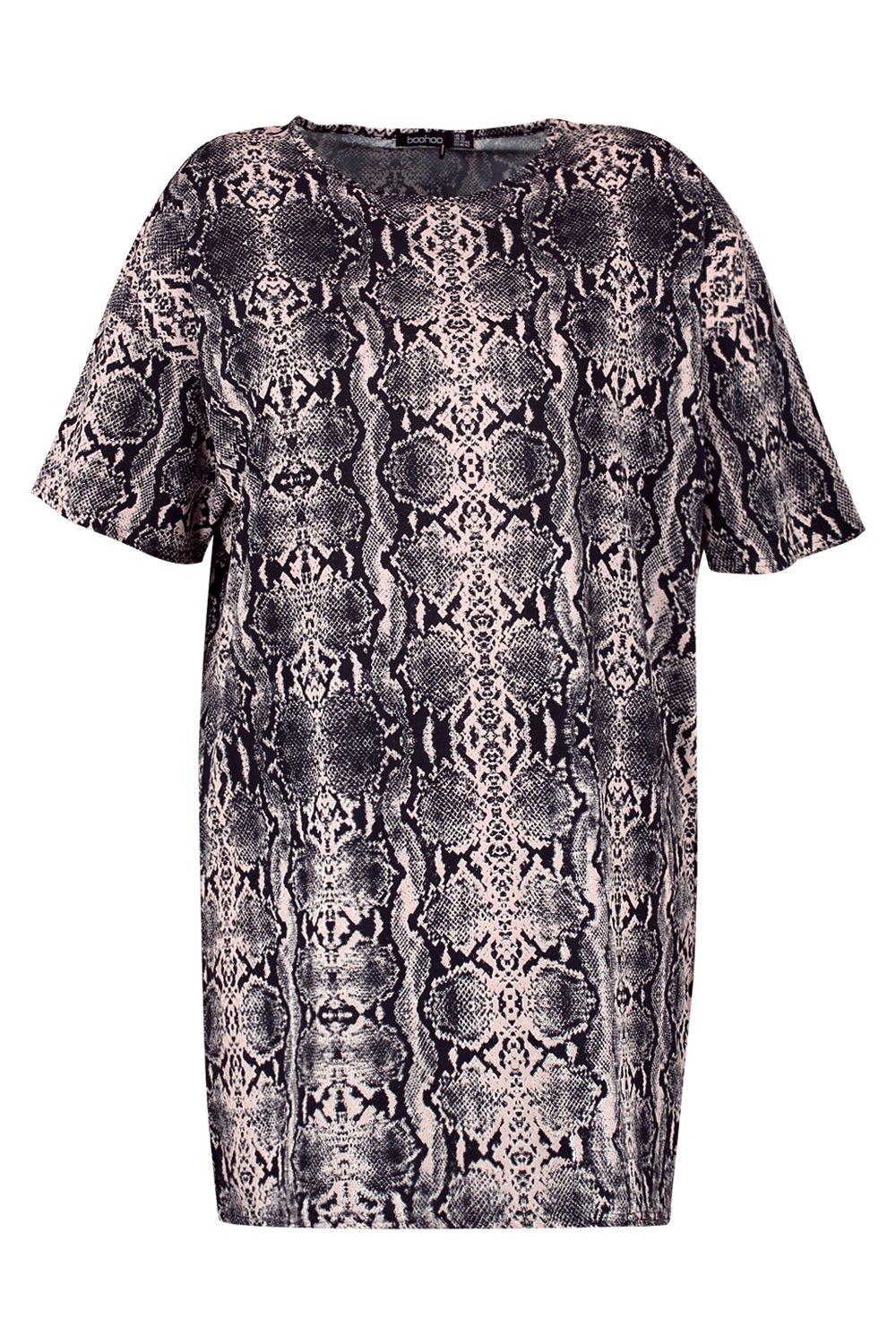 snakeskin t shirt dress