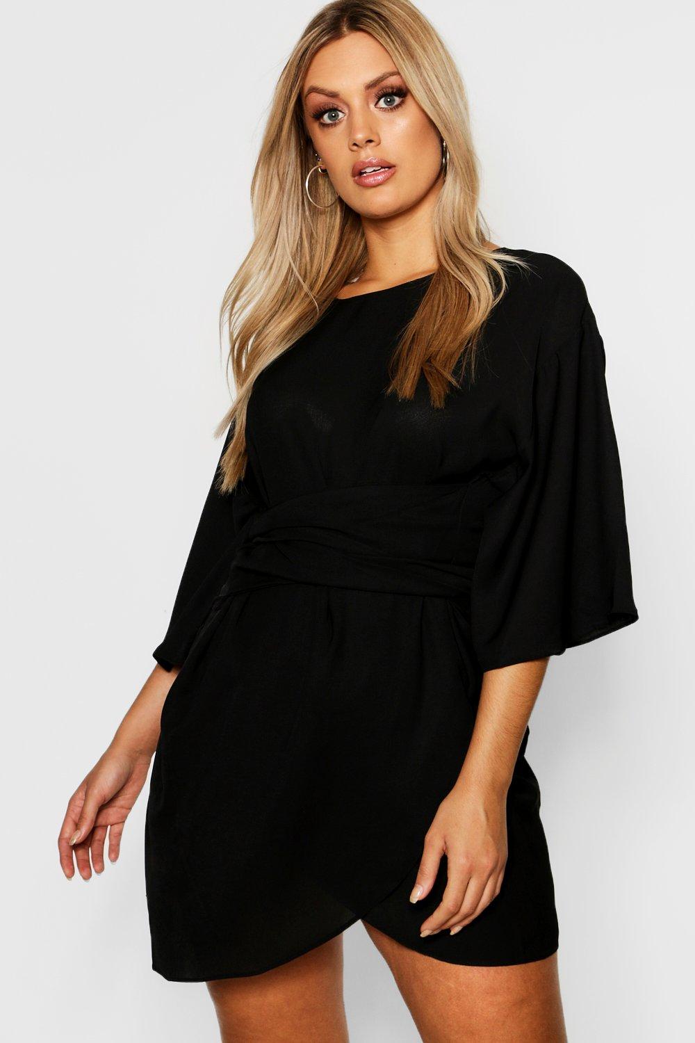 Boohoo kimono sale sleeve dress