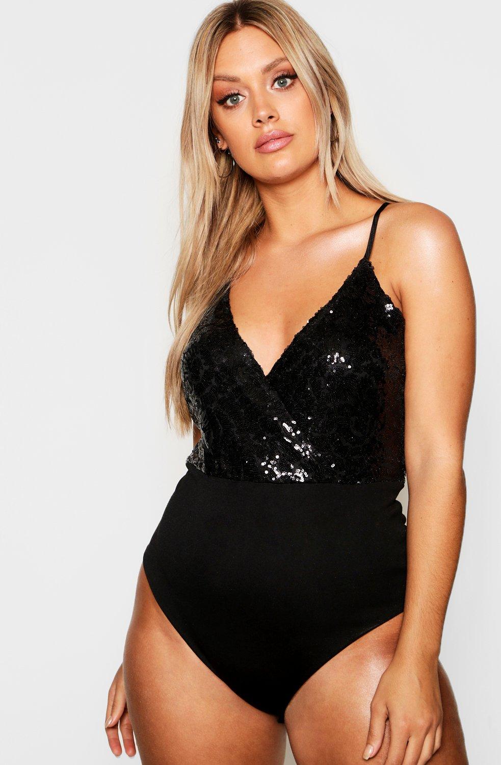 black sequin body suit, Free Shipping On All Orders