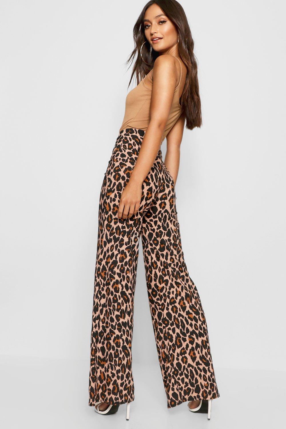 petite leopard print trousers