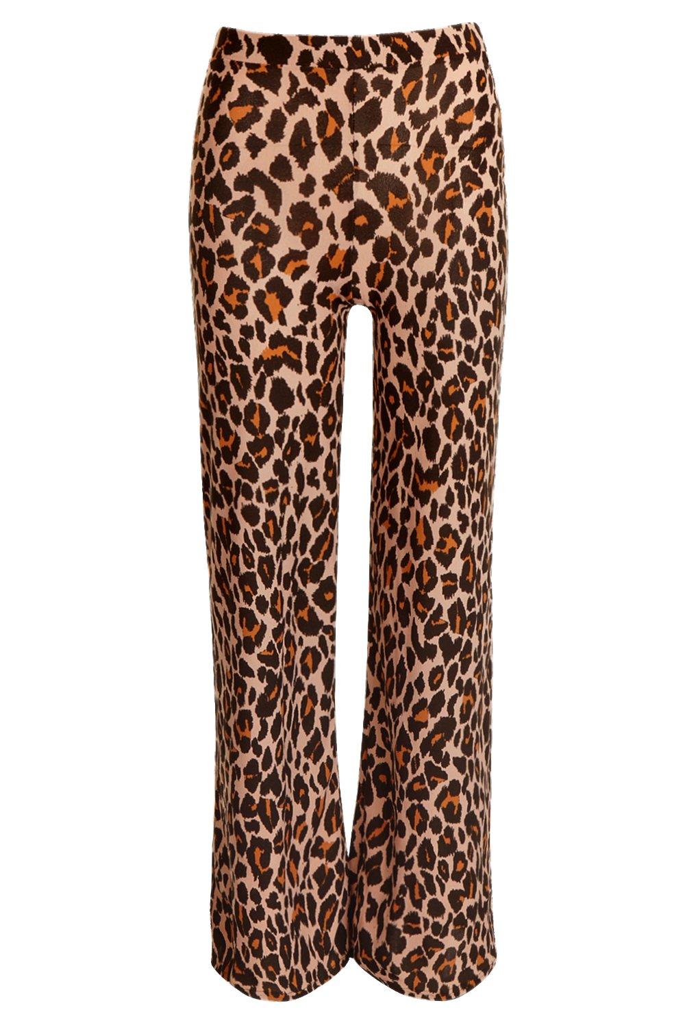 petite leopard print trousers