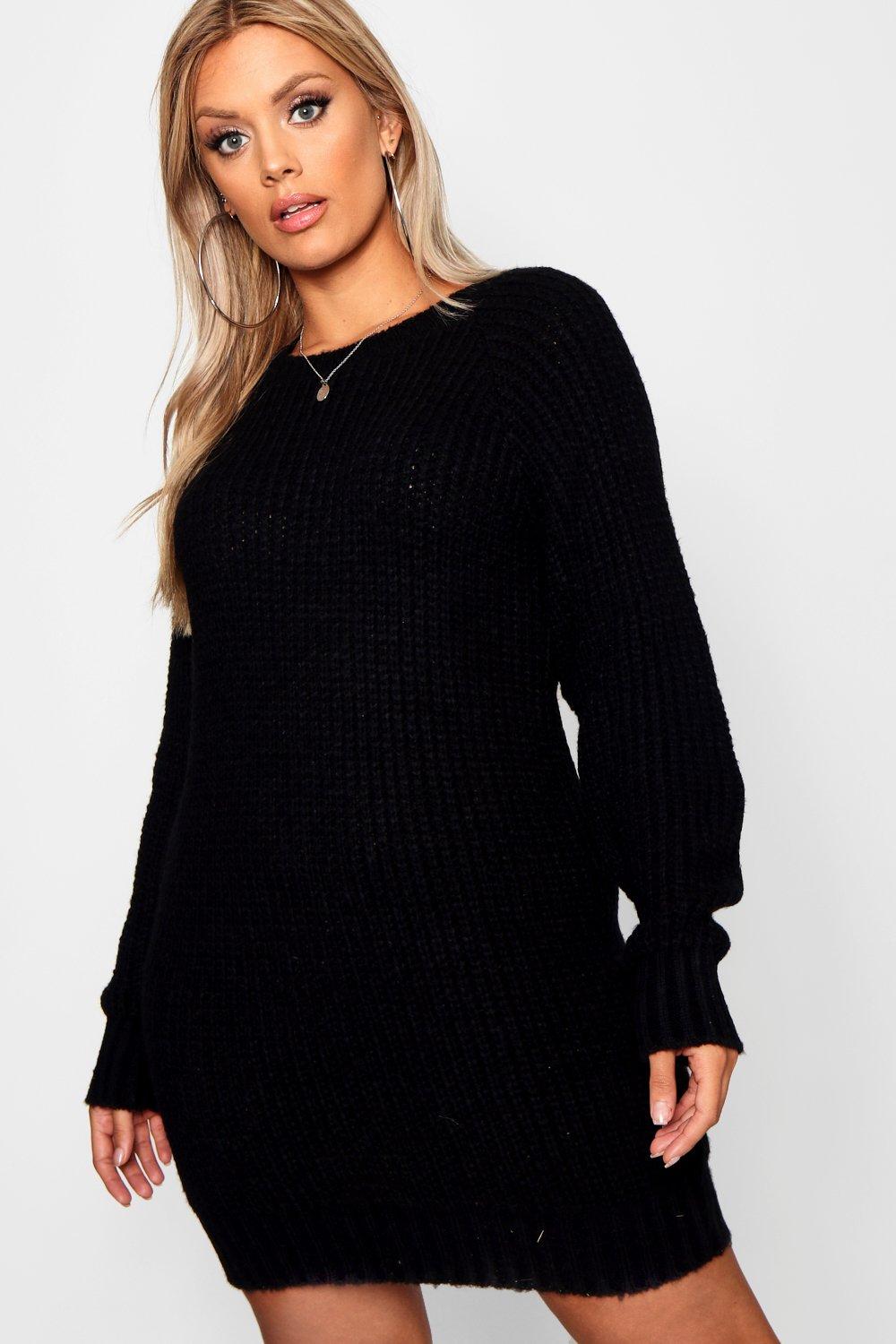 boohoo plus sweaters