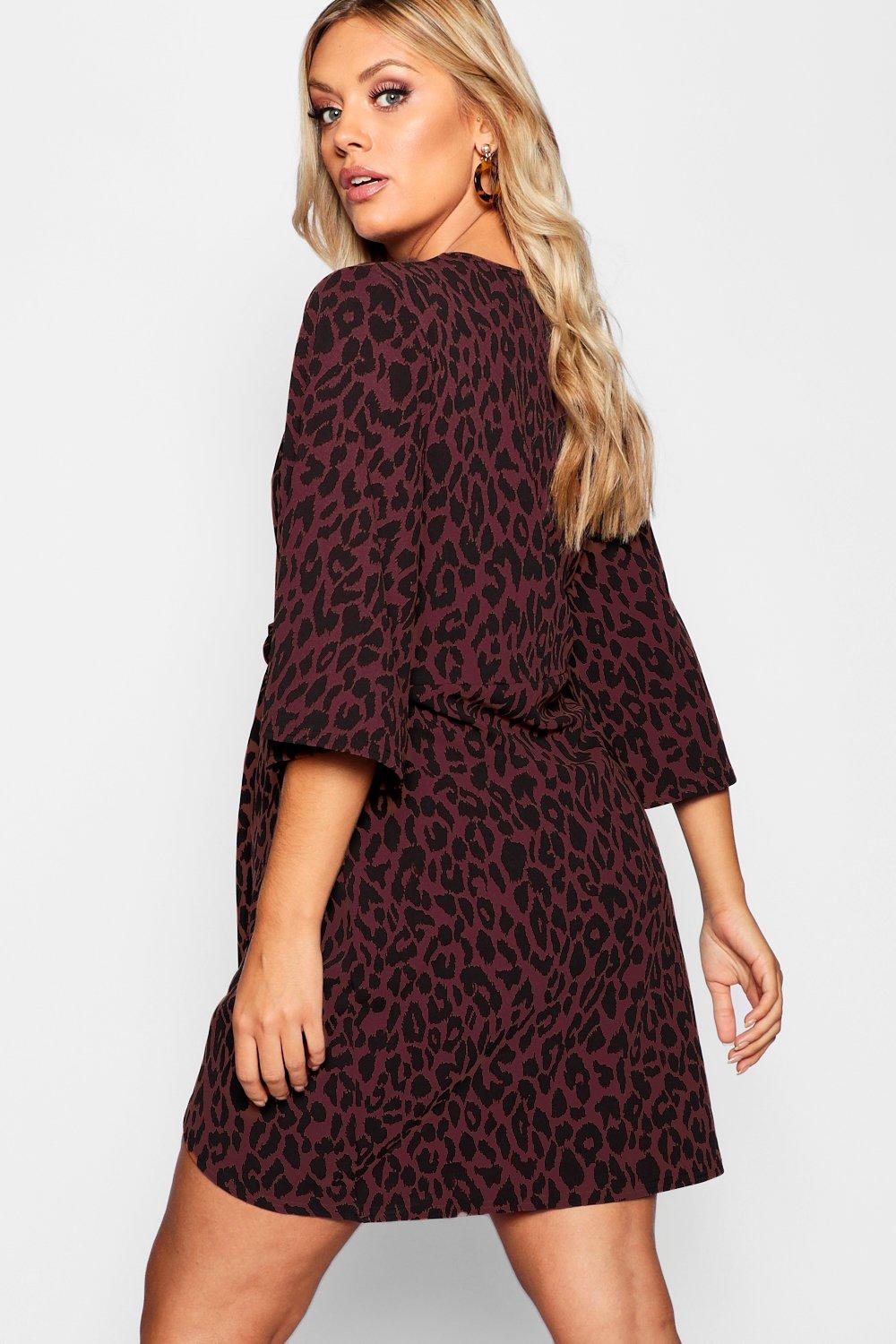 Leopard on sale kimono dress