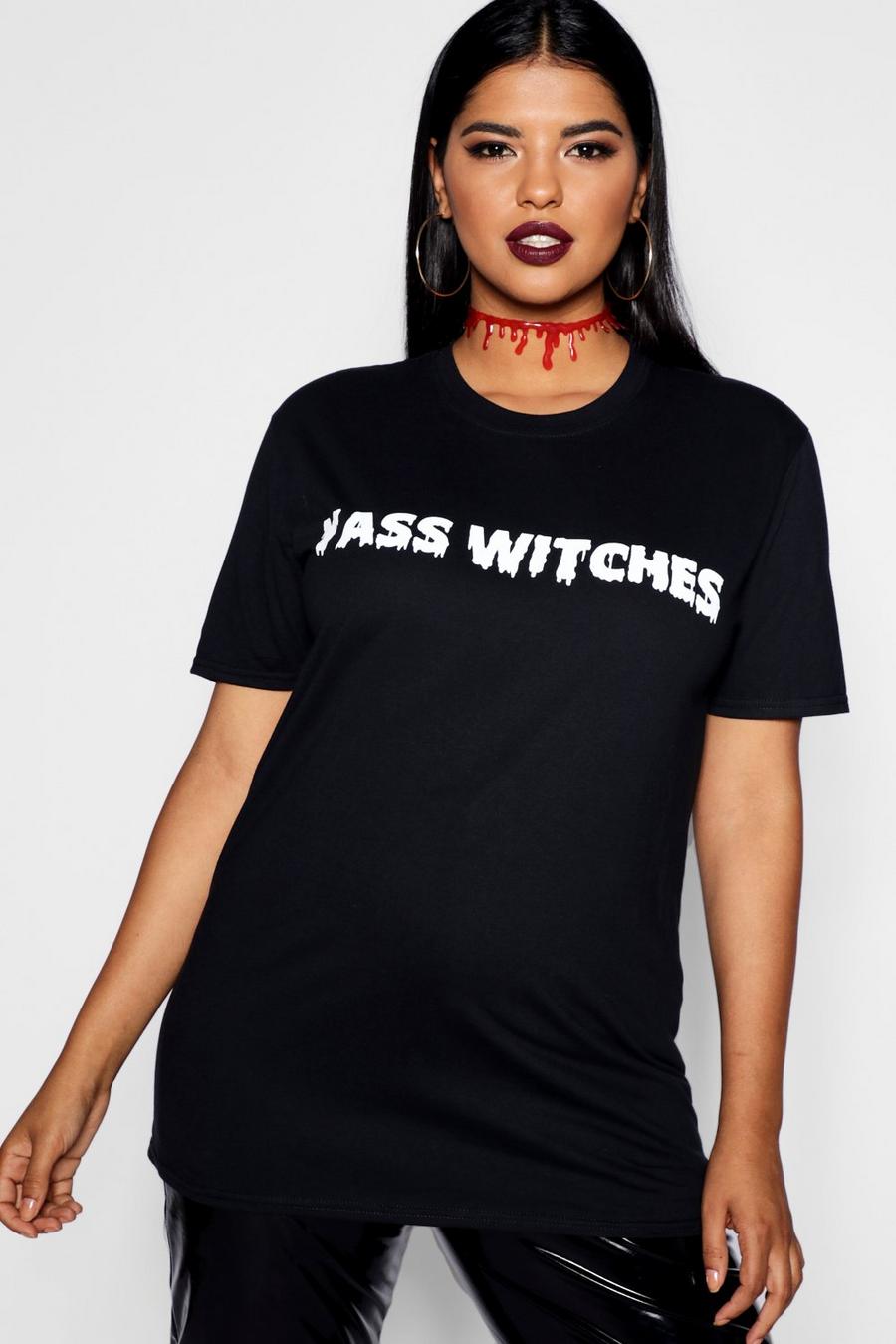Plus 'Yass Witches' Slogan Halloween T-Shirt image number 1