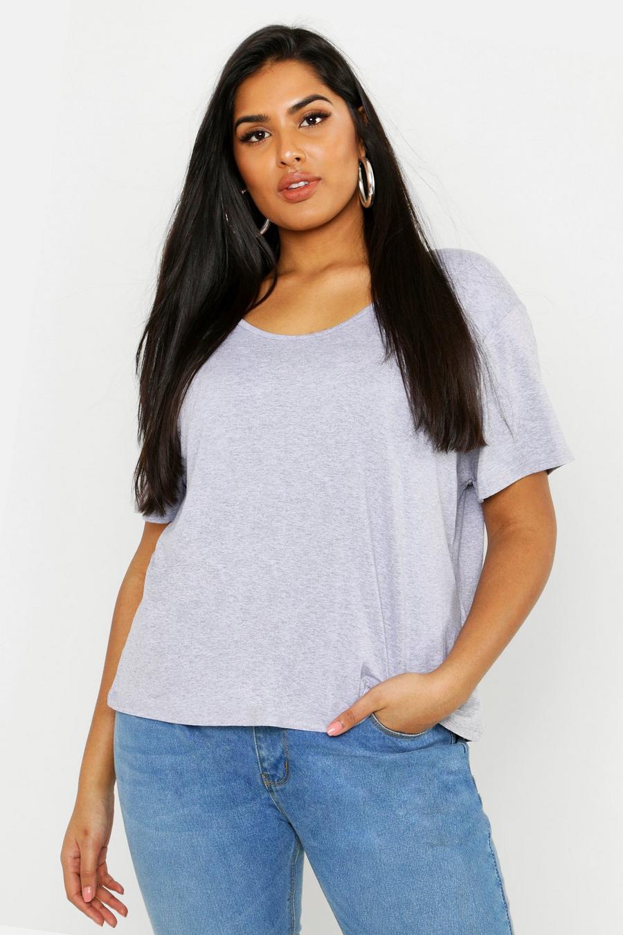 Grande taille - Chemise oversize basique extra douce , Gris image number 1