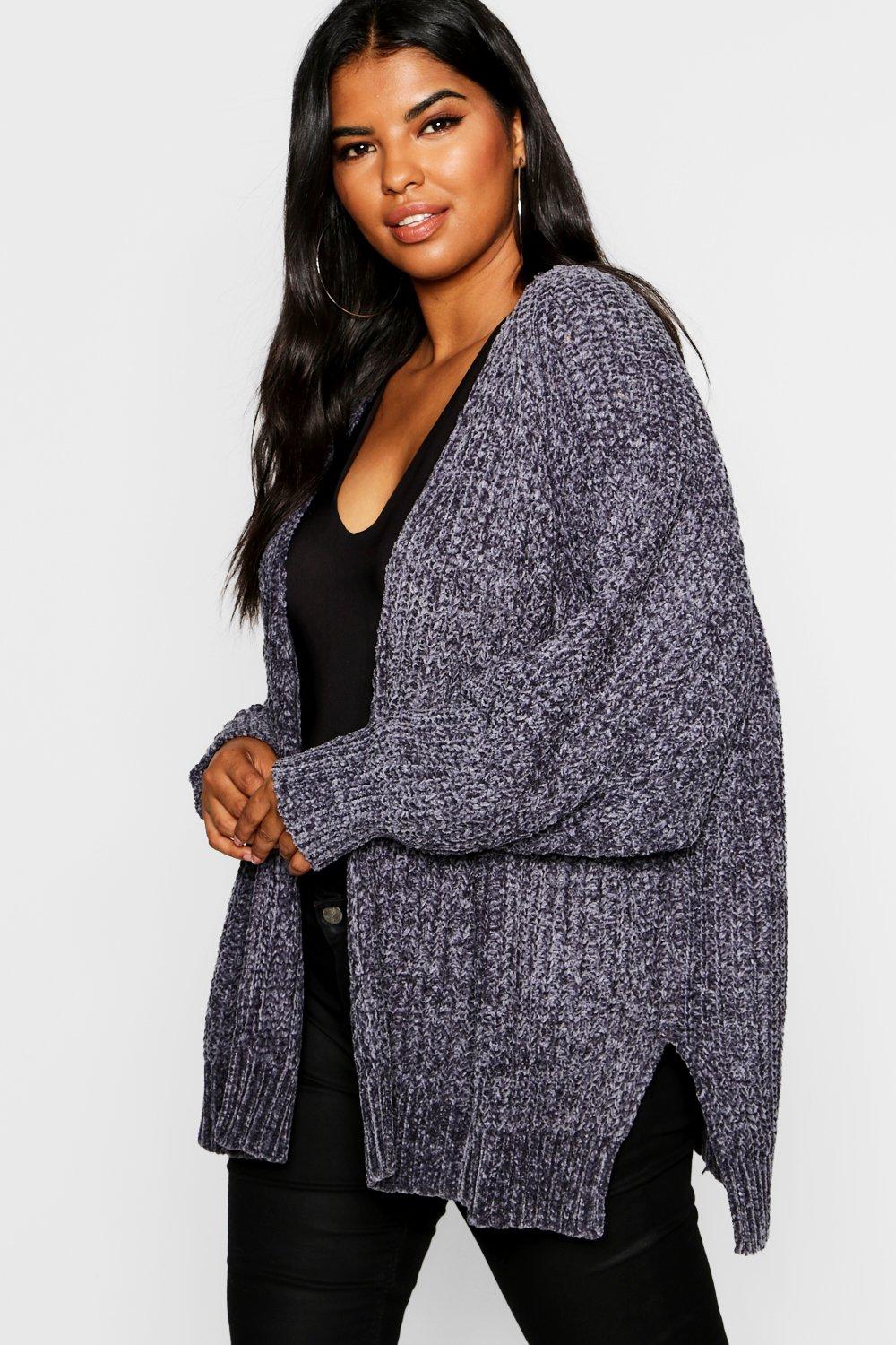 chenille cardigan plus size
