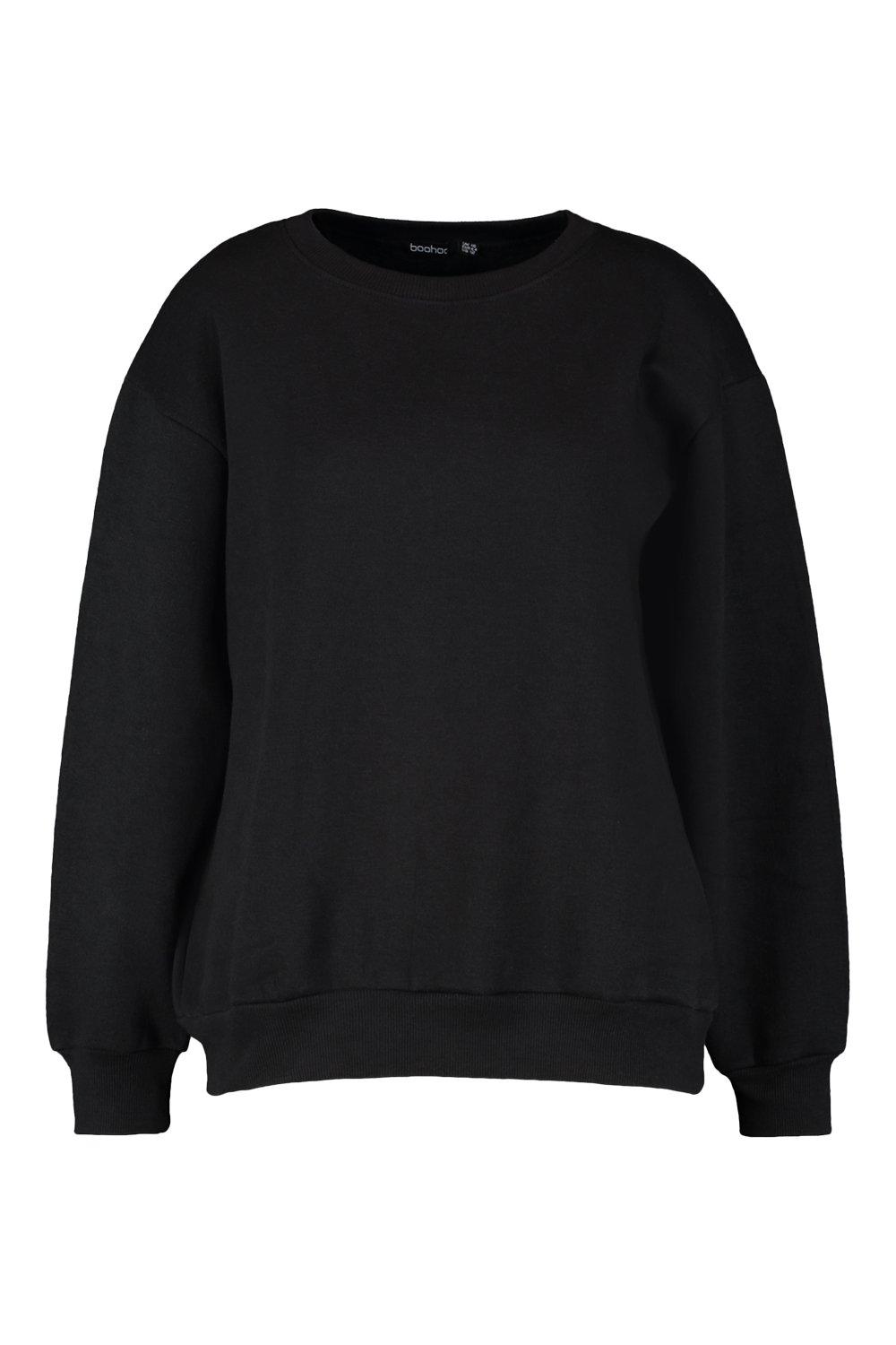 Plus Crew Neck Oversized Sweater | boohoo