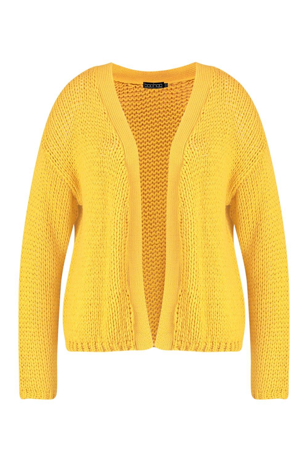 boohoo mustard cardigan