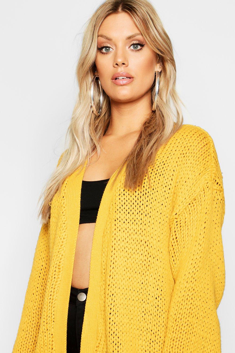 boohoo mustard cardigan