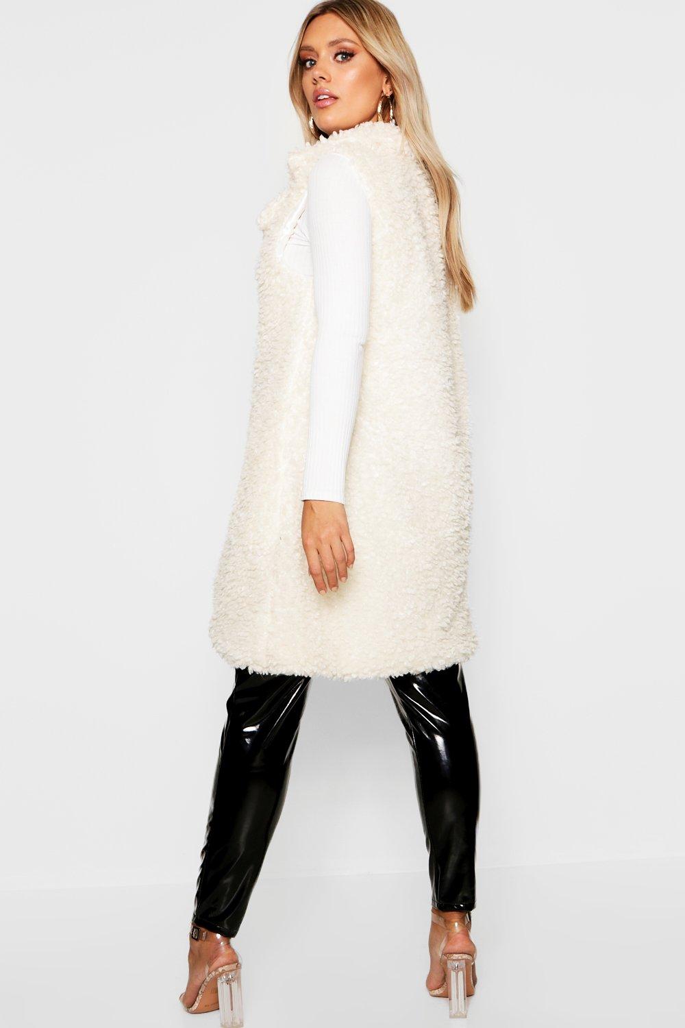 Plus Shaggy Faux Fur Vest