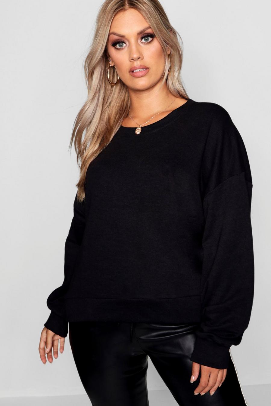 Black Plus - Oversize sweatshirt med ledig passform image number 1
