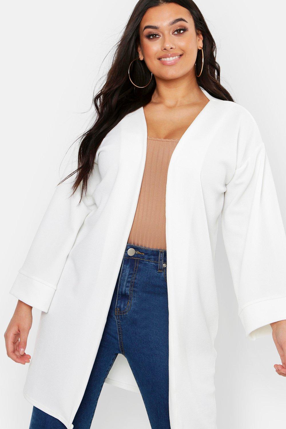 Plus Kimono Sleeve Duster Coat boohoo