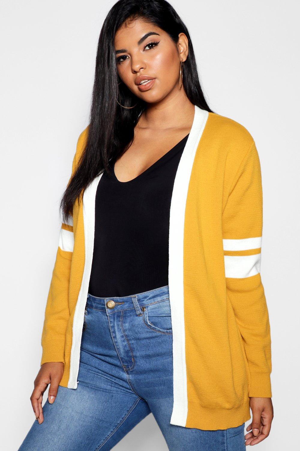 boohoo mustard cardigan