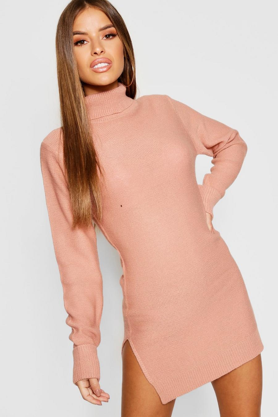Petite Knitted Roll Neck Jumper Dress image number 1